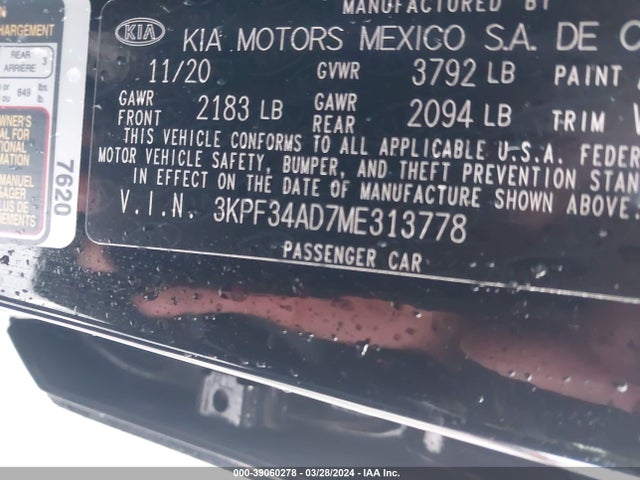 KIA mpi nu 2021 3KPF34AD7ME313778 Image 21