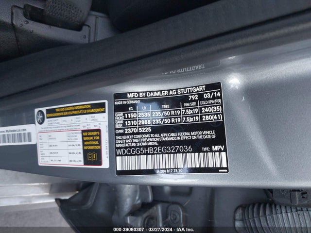 WDCGG5HB2EG327036 Mercedes-Benz GLK 350