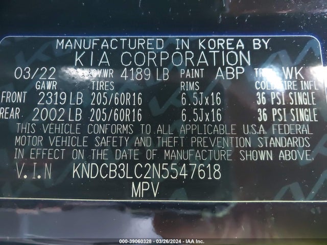 KIA Niro Lxs 2022 KNDCB3LC2N5547618 Image 9
