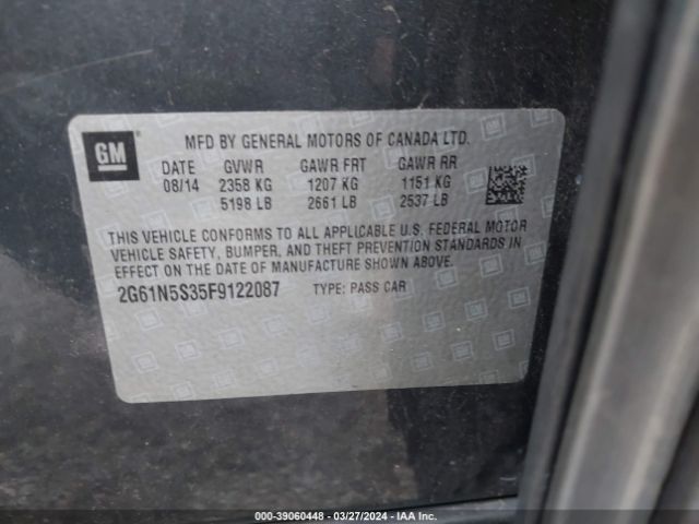 2G61N5S35F9122087 Cadillac XTS LUXURY