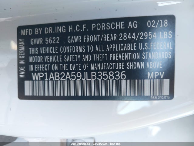 2018 PORSCHE MACAN WP1AB2A59JLB35836 Photo 8