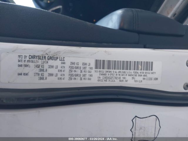 1C4RDHDG2FC702149 Dodge DURANGO LIMITED