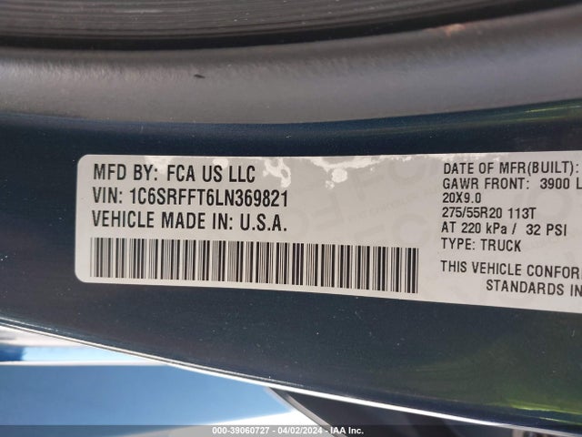 RAM 1500 Lone Star  4x4 5'7 Box 2020 1C6SRFFT6LN369821 Image 9