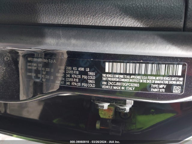 ZACCJBBT0GPC92993 Jeep Renegade Justice