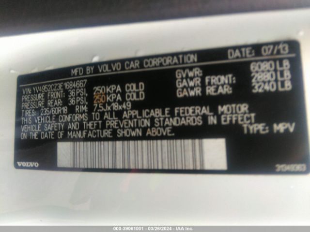 YV4952CZ3E1684667 Volvo Xc90 3.2/3.2 Platinum/3.2 Premier Plus