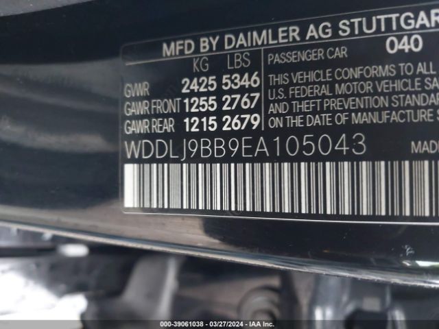 WDDLJ9BB9EA105043 Mercedes-Benz Cls 550 4matic