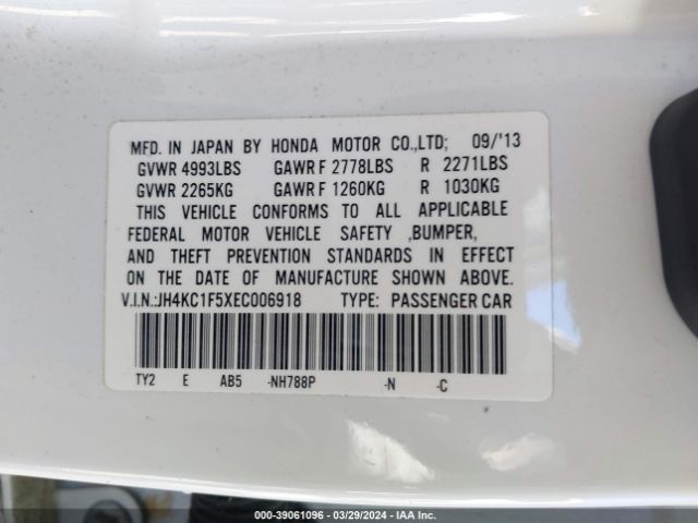 JH4KC1F5XEC006918 Acura RLX