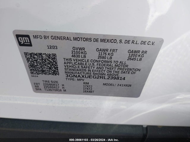 Chevrolet Equinox Awd Lt 2024 3GNAXUEG2RL239814 Image 9