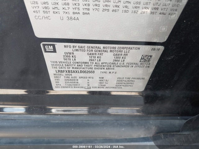 Buick Envision Fwd Preferred 2020 LRBFXBSAXLD062668 Image 9
