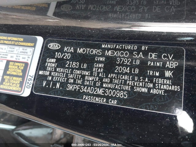 KIA Forte Gt-line 2021 3KPF34AD2ME300985 Image 9