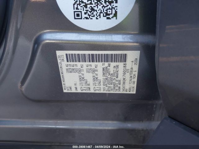 5N1AT3BB1MC760188 Nissan Rogue Sv Intelligent Awd