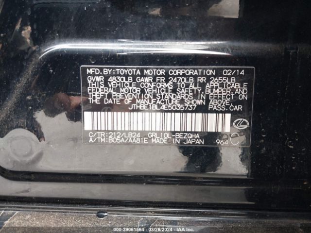 JTHBE1BL4E5035737 Lexus GS 350