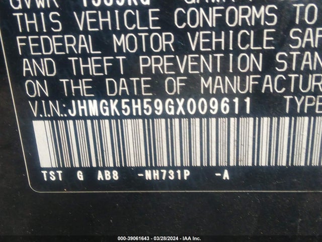 Honda FIT LX 2016 JHMGK5H59GX009611 Image 9