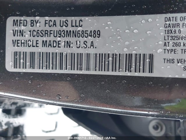 RAM 1500 2021 1C6SRFU93MN685489 Image 9