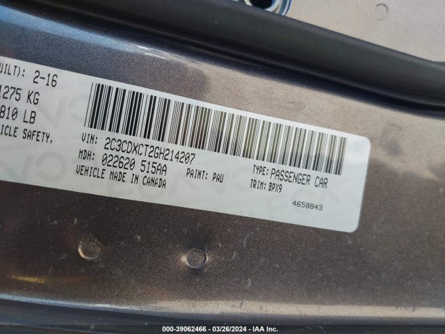 Dodge CHARGER R/T 2016 2C3CDXCT2GH214207 Image 9