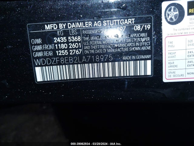 Mercedes-Benz E 350 4matic 2020 WDDZF8EB2LA718975 Image 9