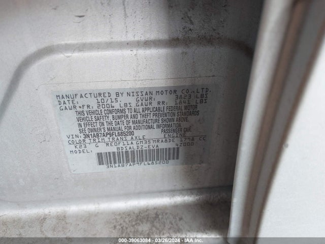 Nissan SENTRA SV 2015 3N1AB7AP9FL685200 Image 9
