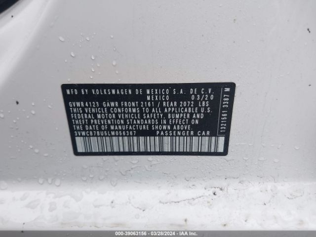 3VWCB7BU5LM056367 Volkswagen Jetta 1.4t R-line/1.4t S/1.4t Se