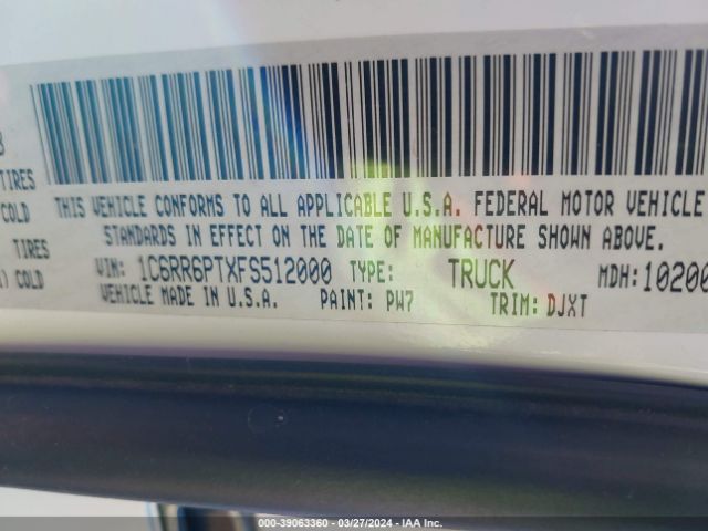 1C6RR6PTXFS512000 RAM 1500 Laramie Longhorn