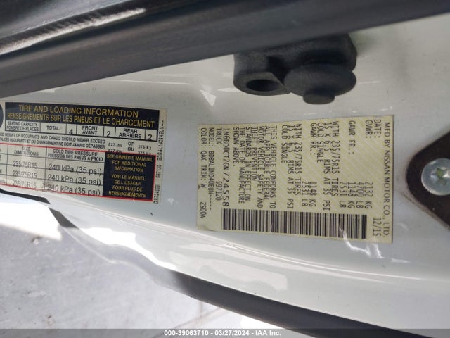 Nissan Frontier S/sv-i4 2016 1N6BD0CT2GN724558 Image 9