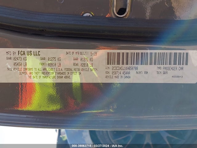 Dodge Charger Scat Pack Rwd 2019 2C3CDXGJ1KH650788 Image 9