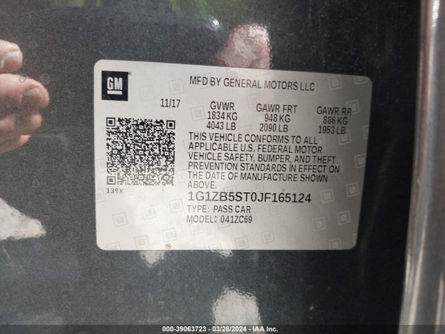 Chevrolet Malibu 1ls 2018 1G1ZB5ST0JF165124 Image 9