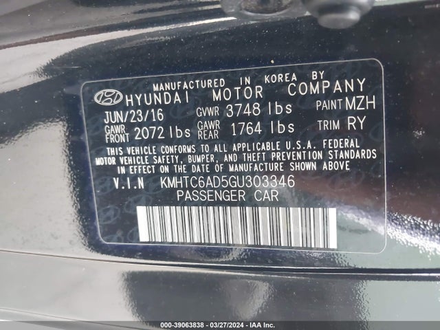 Hyundai Veloster 2016 KMHTC6AD5GU303346 Image 9