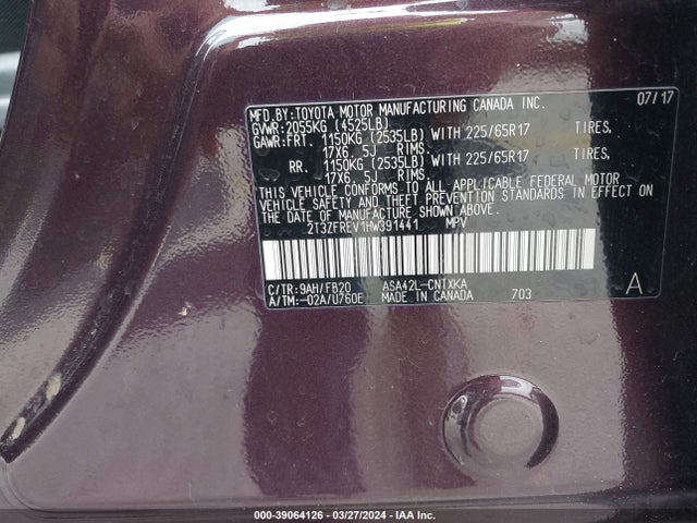 Toyota RAV4 LE 2017 2T3ZFREV1HW391441 Image 9
