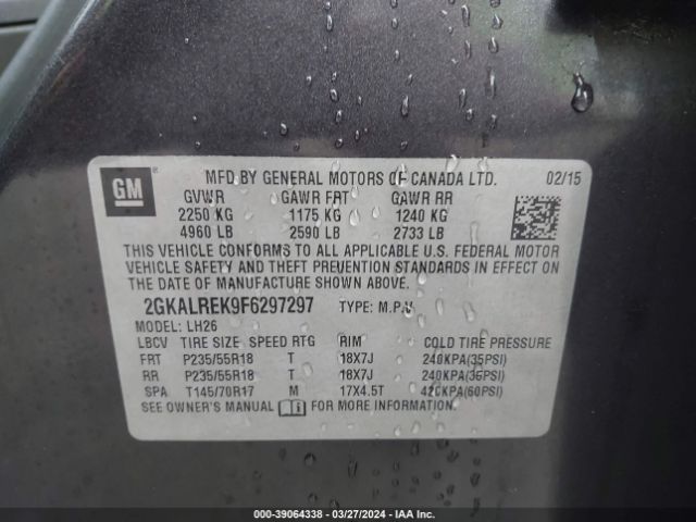 2GKALREK9F6297297 GMC Terrain Sle-2