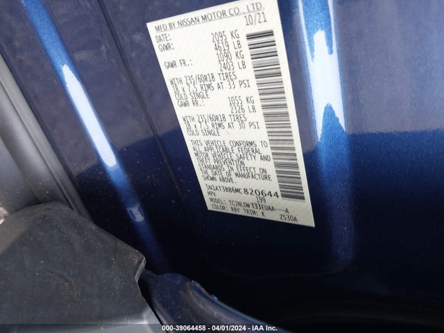 Nissan Rogue Sv Intelligent Awd 2021 5N1AT3BB6MC820644 Image 9