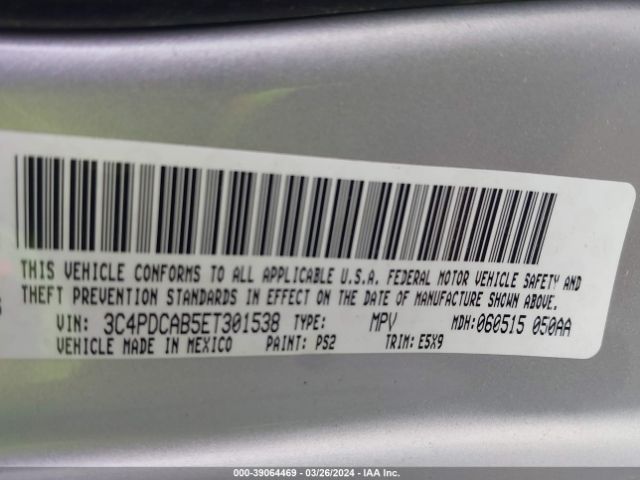 3C4PDCAB5ET301538 Dodge Journey American Value Pkg