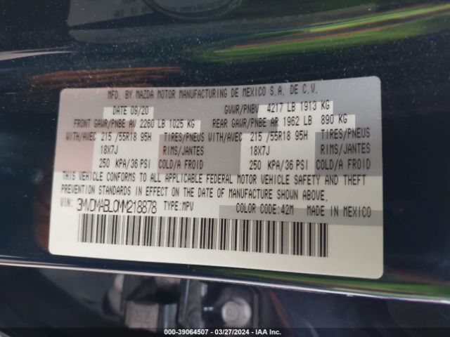 3MVDMABL0MM218878 Mazda Cx-30 Select