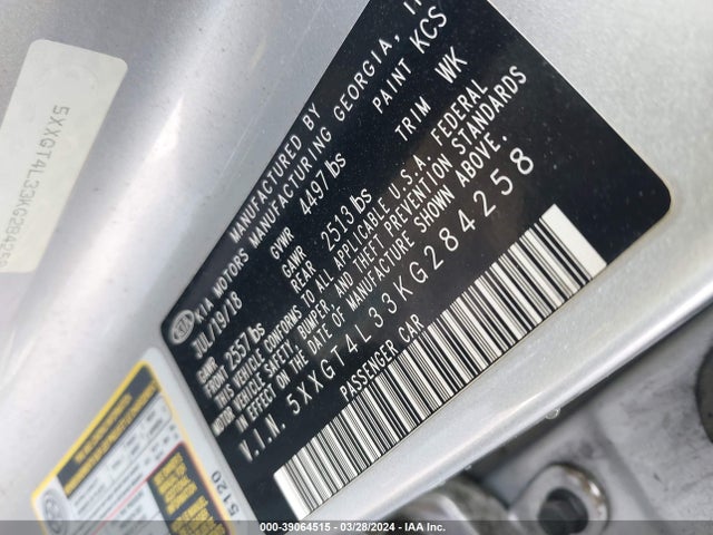 KIA Optima Lx 2019 5XXGT4L33KG284258 Image 9