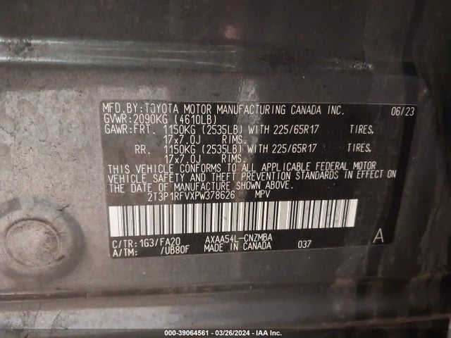 Toyota Rav4 Xle 2023 2T3P1RFVXPW378626 Image 9