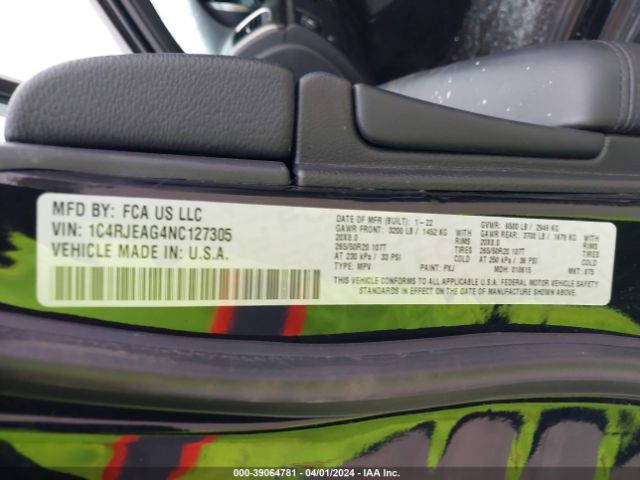 1C4RJEAG4NC127305 Jeep Grand Cherokee Wk Laredo X 4x2