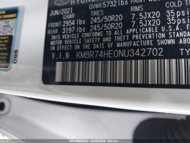 Hyundai Palisade Calligraphy 2022 KM8R74HE0NU342702 Image 9