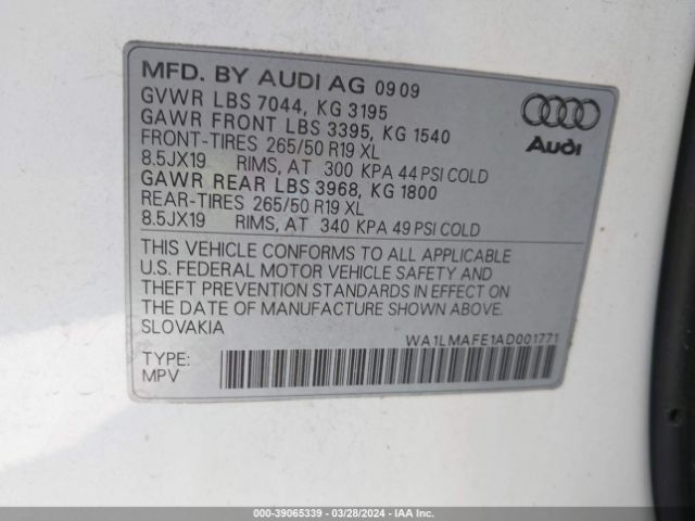 2010 AUDI Q7 WA1LMAFE1AD001771 Photo 8