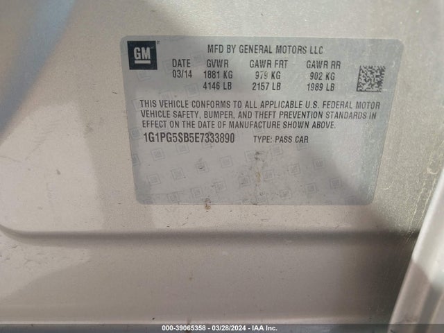 Chevrolet CRUZE LTZ 2014 1G1PG5SB5E7333890 Image 9