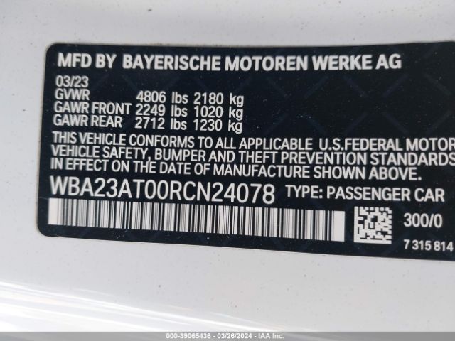 WBA23AT00RCN24078 BMW 4 Series 430i
