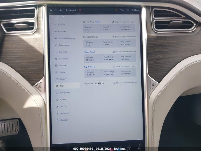 Tesla Model S 60d/70d/75d/85d/90d 2016 5YJSA1E28GF153324 Image 19
