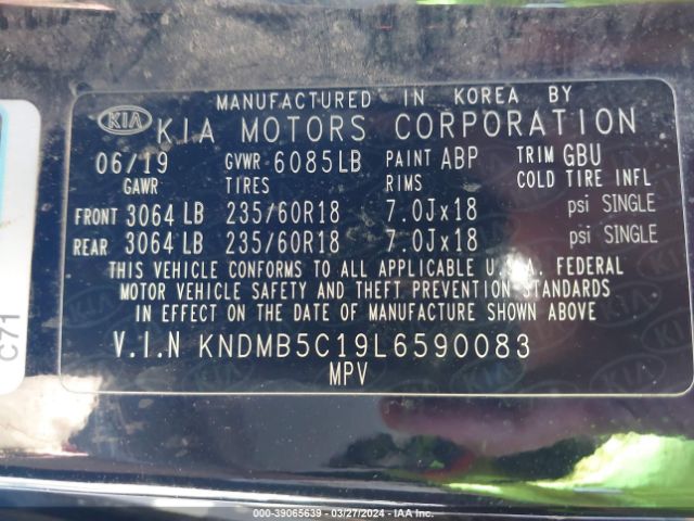 KNDMB5C19L6590083 KIA SEDONA EX