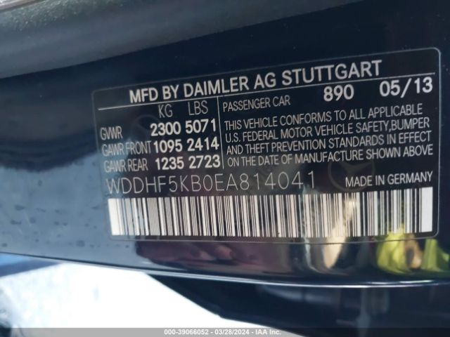 WDDHF5KB0EA814041 Mercedes-Benz E 350