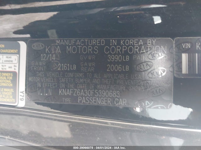 KIA Forte Koup Sx 2015 KNAFZ6A30F5390683 Image 9