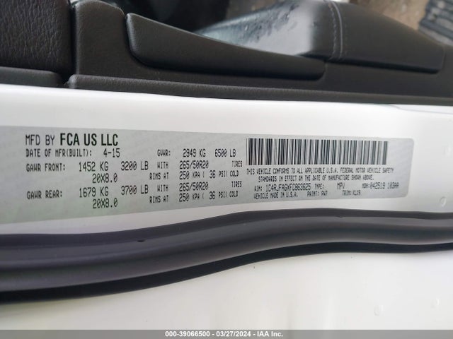 1C4RJFAGXFC863625 Jeep Grand Cherokee Laredo