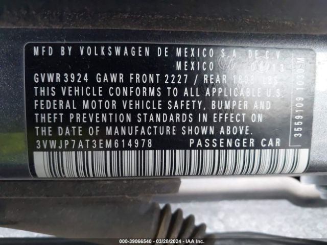 3VWJP7AT3EM614978 Volkswagen Beetle 2.5l