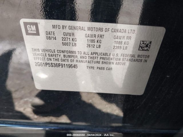2G61P5S36F9119645 Cadillac Xts Premium