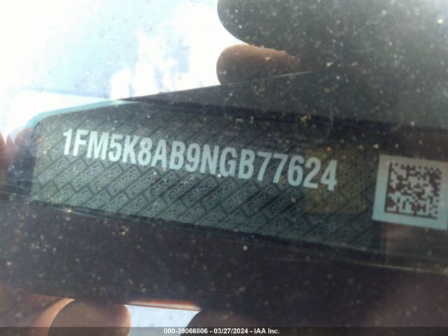 1FM5K8AB9NGB77624 Ford Police Interceptor Utility