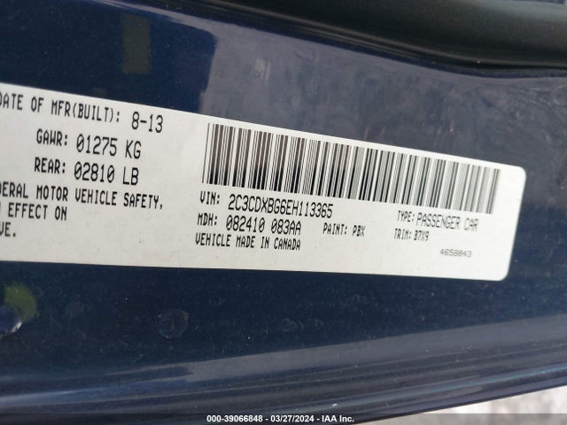 Dodge Charger Se 2014 2C3CDXBG6EH113365 Image 9