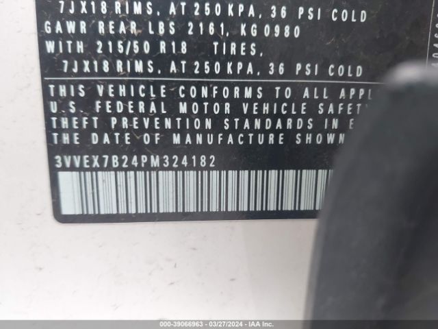 3VVEX7B24PM324182 Volkswagen Taos 1.5t Se