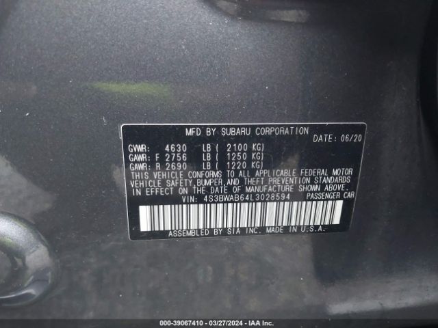 4S3BWAB64L3028594 Subaru Legacy
